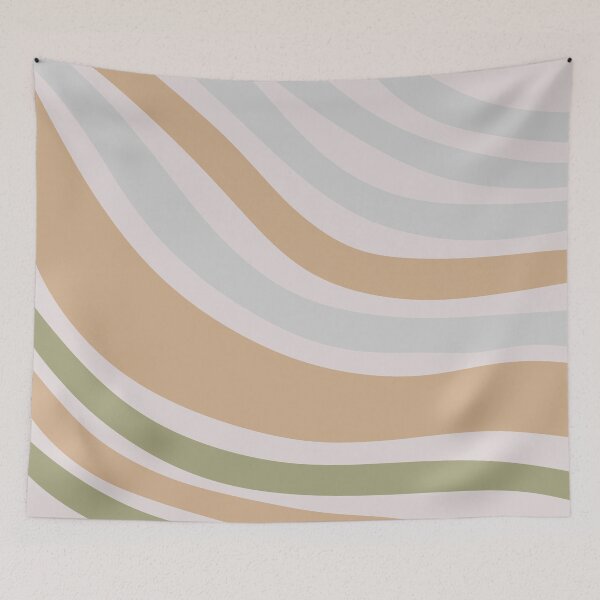 Item preview, Colorful Swirl Wavy Lines Maximalist Pattern Retro Style Cute Aesthetic Peach Yellow designed and sold by scorpiolane.