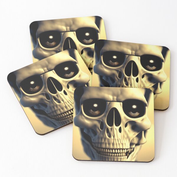 Item preview, White Skull Glowing Black Eyes .Skull Colection. designed and sold by SpektroDesign.
