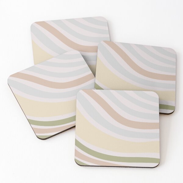 Item preview, Colorful Swirl Wavy Lines Maximalist Pattern Retro Style Cute Aesthetic Brown & Muted Yellow designed and sold by scorpiolane.