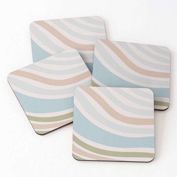 Item preview, Colorful Swirl Wavy Lines Maximalist Pattern Retro Style Cute Aesthetic Deep Blue & Brown designed and sold by scorpiolane.