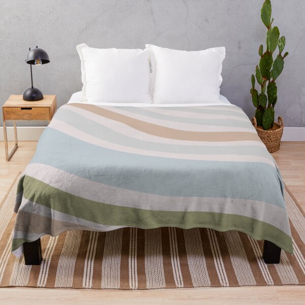 Item preview, Colorful Swirl Wavy Lines Maximalist Pattern Retro Style Cute Aesthetic Gray Blue & Brown designed and sold by scorpiolane.