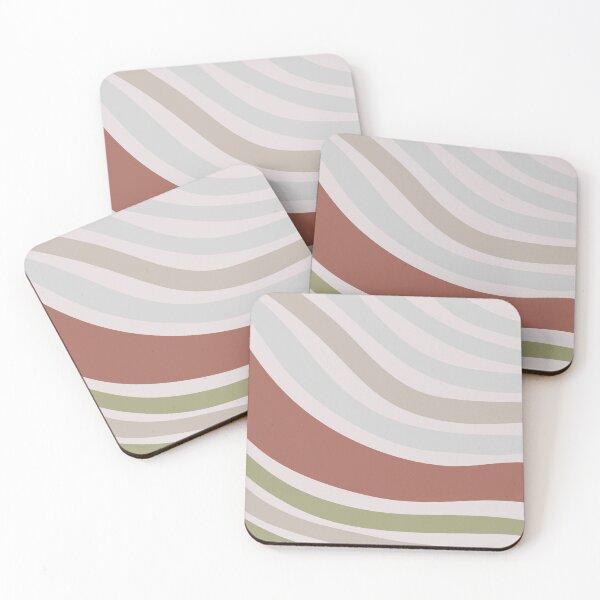Item preview, Colorful Swirl Wavy Lines Maximalist Pattern Retro Style Cute Aesthetic Light & Dark Muted Orange designed and sold by scorpiolane.