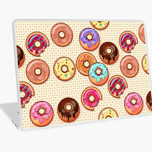 I Love Donuts Yummy Baked Goodies Sugary Sweet Laptop Skin
