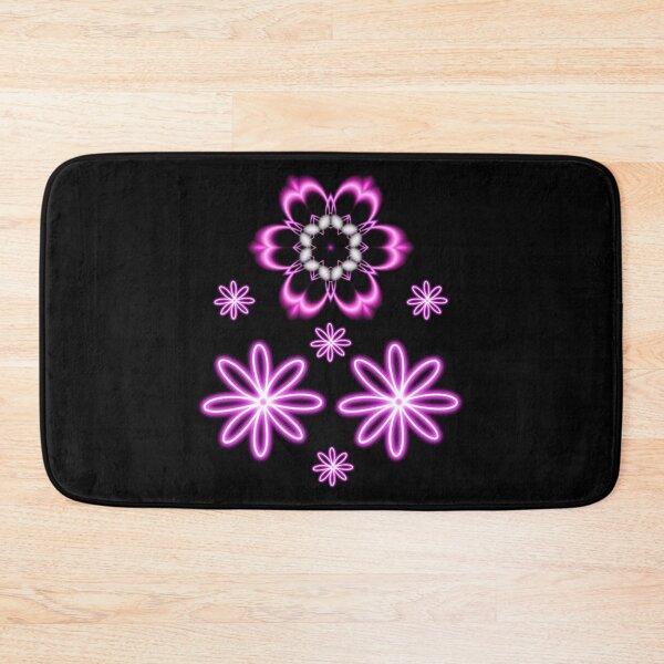 Item preview, Neon flower wallpaper designed and sold by The Love Quill.