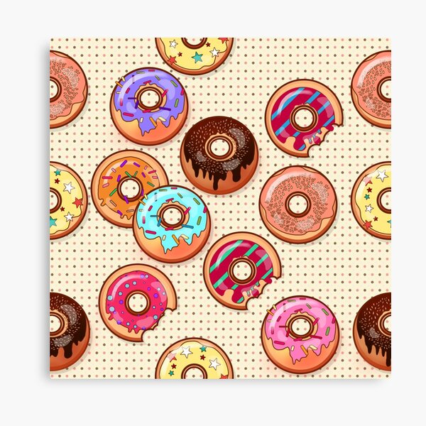 I Love Donuts Yummy Baked Goodies Sugary Sweet Canvas Print