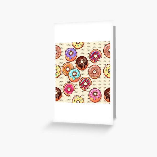 I Love Donuts Yummy Baked Goodies Sugary Sweet Greeting Card