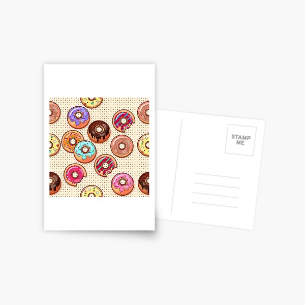 I Love Donuts Yummy Baked Goodies Sugary Sweet Postcard
