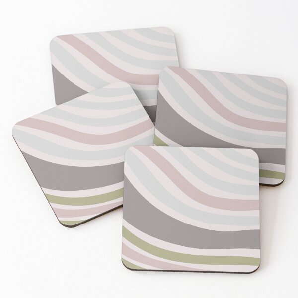Item preview, Colorful Swirl Wavy Lines Maximalist Pattern Retro Style Cute Aesthetic Pink & Gray designed and sold by scorpiolane.