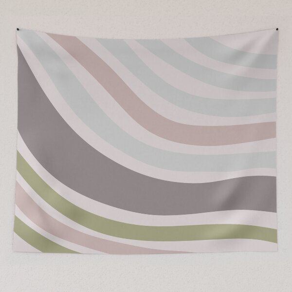 Item preview, Colorful Swirl Wavy Lines Maximalist Pattern Retro Style Cute Aesthetic Pink & Gray designed and sold by scorpiolane.