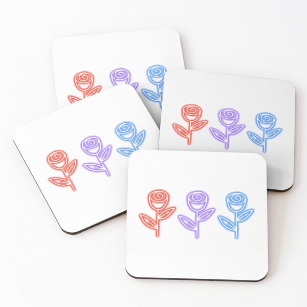 Item preview, Neon flower wallpaper designed and sold by The Love Quill.