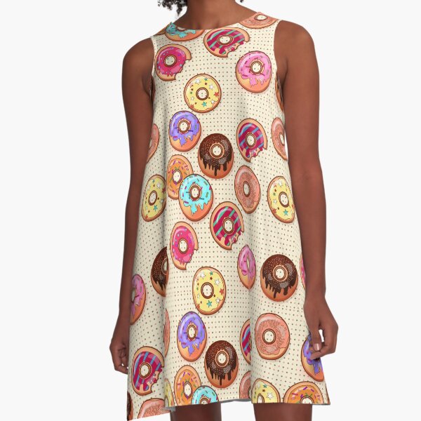 I Love Donuts Yummy Baked Goodies Sugary Sweet A-Line Dress
