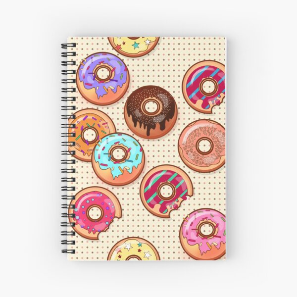 I Love Donuts Yummy Baked Goodies Sugary Sweet Spiral Notebook