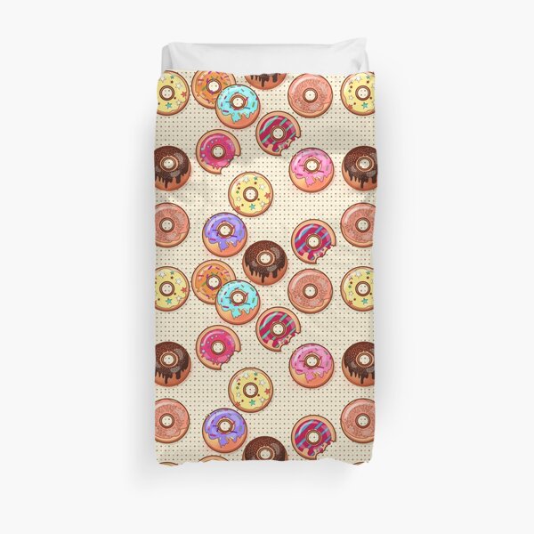 I Love Donuts Yummy Baked Goodies Sugary Sweet Duvet Cover