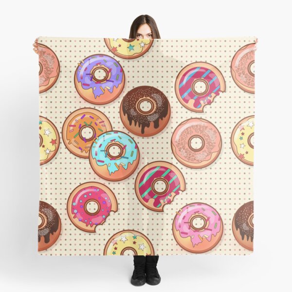 I Love Donuts Yummy Baked Goodies Sugary Sweet Scarf