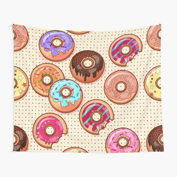 I Love Donuts Yummy Baked Goodies Sugary Sweet Tapestry