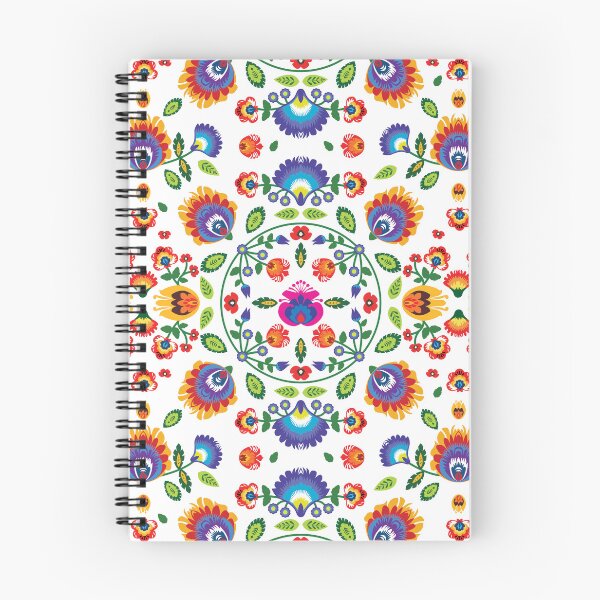 Item preview, Folklore flowers on beautiful classy white background designed and sold by FK-UK.