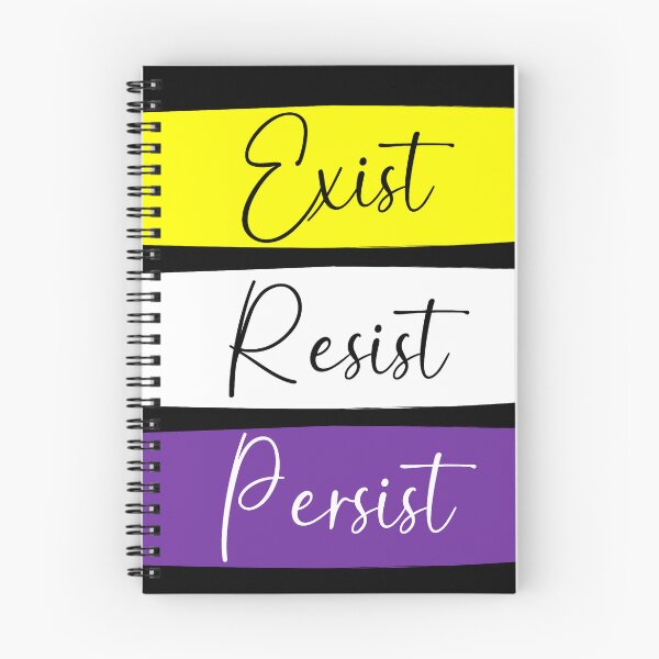 Item preview, Enby Pride Exist, Resist, Persist  designed and sold by AmandaRoseArts.