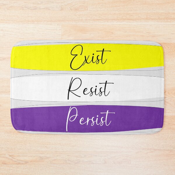 Item preview, Enby Pride Exist, Resist, Persist  designed and sold by AmandaRoseArts.