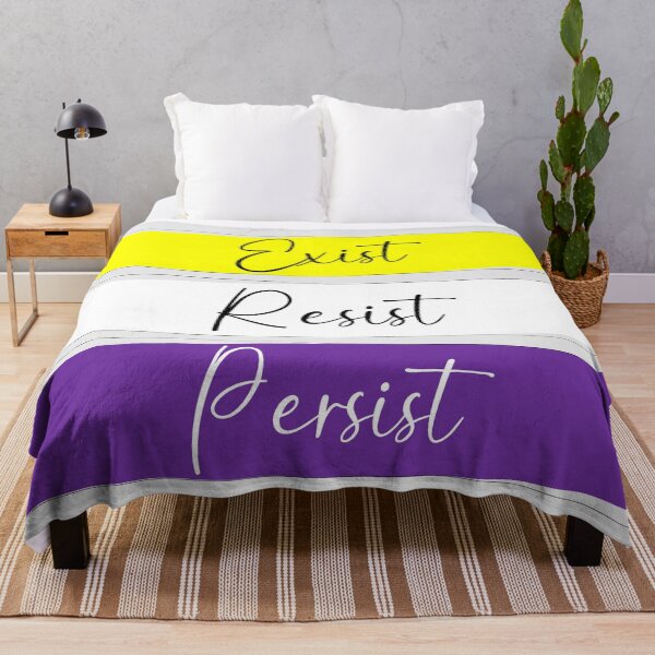 Item preview, Enby Pride Exist, Resist, Persist designed and sold by AmandaRoseArts.