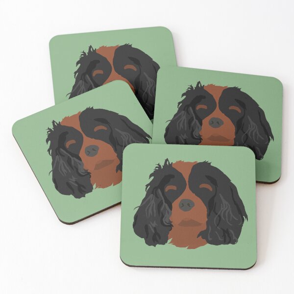 Item preview, Cavalier King Charles Spaniel negro y tostado designed and sold by lauraginger.