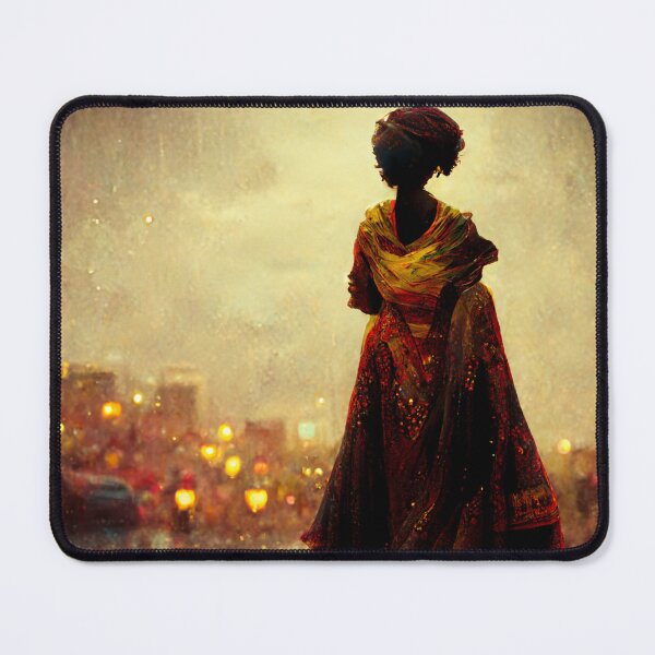 Item preview, city girl in tradiontal dress african colors designed and sold by VintageSomalia.