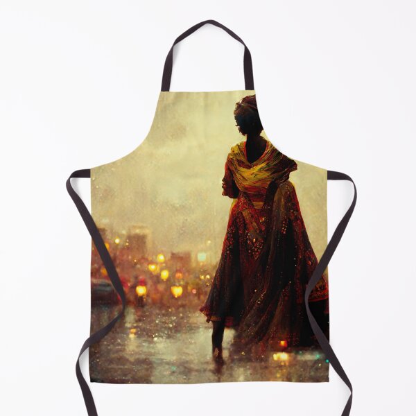 Item preview, city girl in tradiontal dress african colors designed and sold by VintageSomalia.