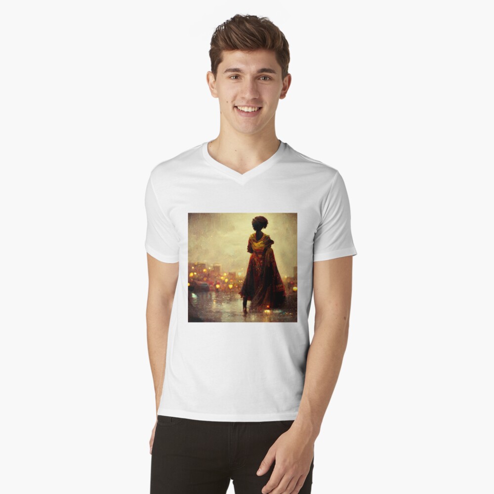 Aperçu de l'œuvre T-shirt col V créée et vendue par VintageSomalia.