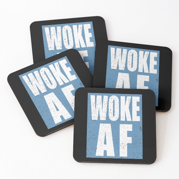Item preview, Woke AF Funny Typeface Distressed  designed and sold by chris-ellis-art.