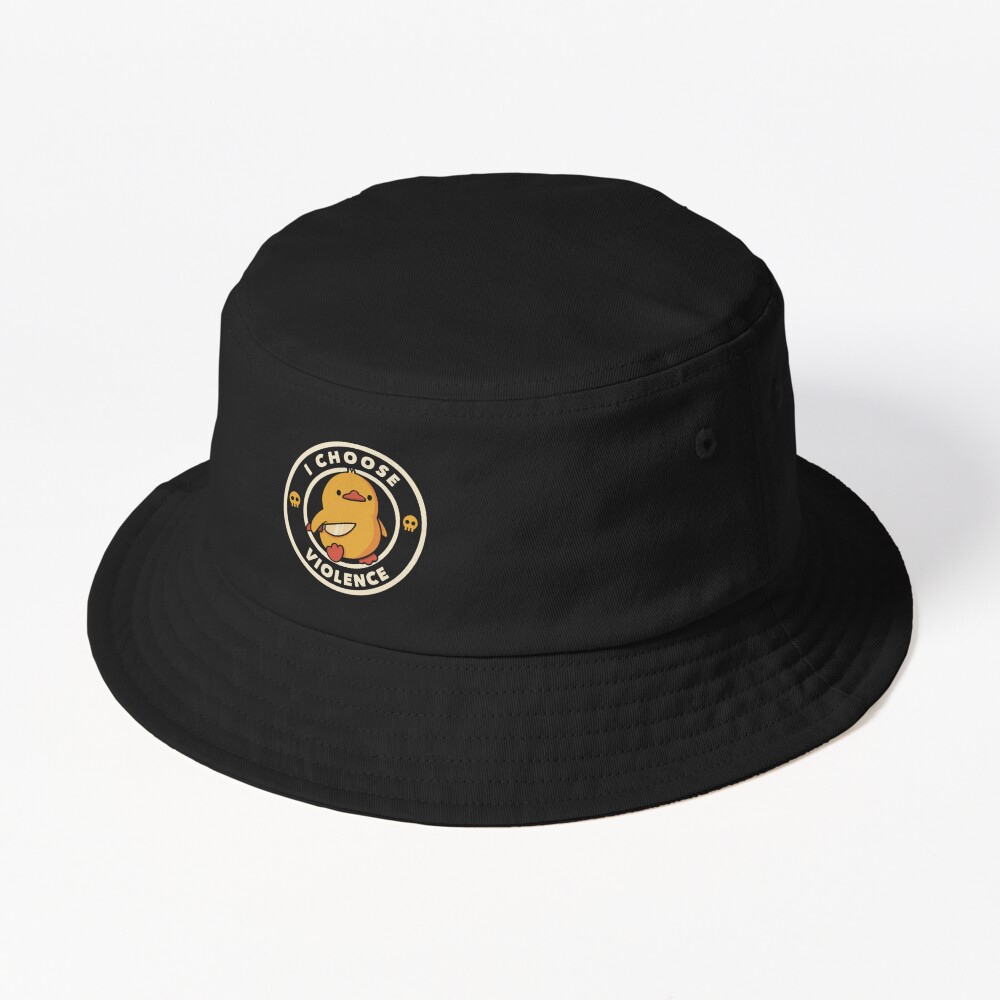 Discover I Choose Violence Funny Duck by Tobe Fonseca Bucket Hat