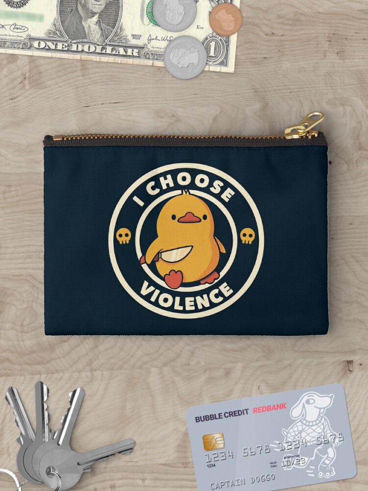 Disover I Choose Violence Funny Duck Makeup Bag