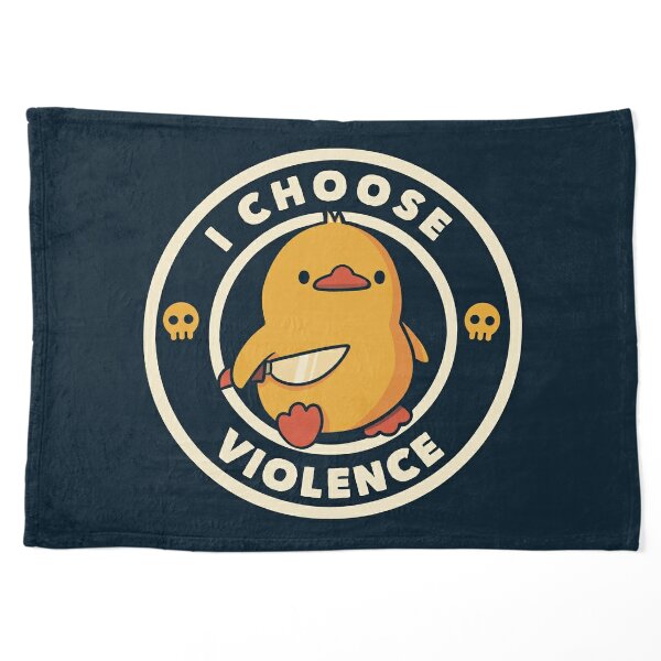  I Choose Violence Funny Duck by Tobe Fonseca Pet Blanket