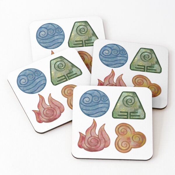 Item preview, Watercolor Avatar the Last Airbender Nation Symbols designed and sold by Vsiegel93.