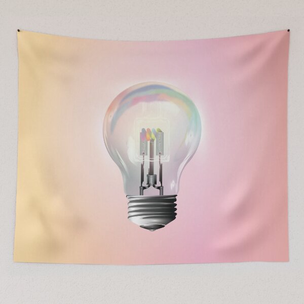 Item preview, Rainbow light bulb designed and sold by MaeratArt.