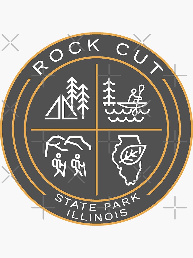 "Rock Cut State Park Heraldic Logo" Sticker for Sale by VanyaKar
