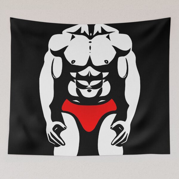 Item preview, Muscle Man Physique Red Speedo designed and sold by ArtFactoryAI.