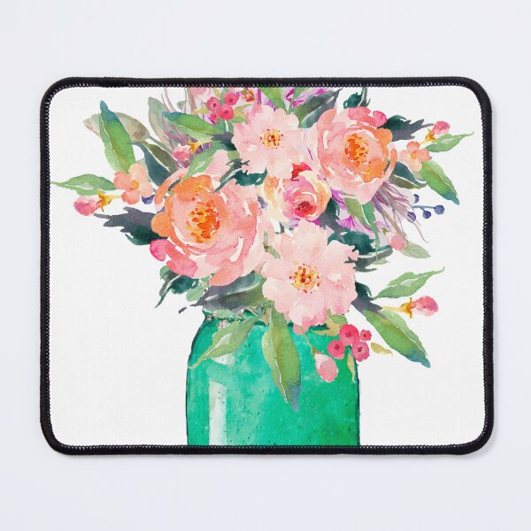 Item preview, Mason Jar With Flowers, Watercolor Flowers designed and sold by InnaPo ⭐⭐⭐⭐⭐.