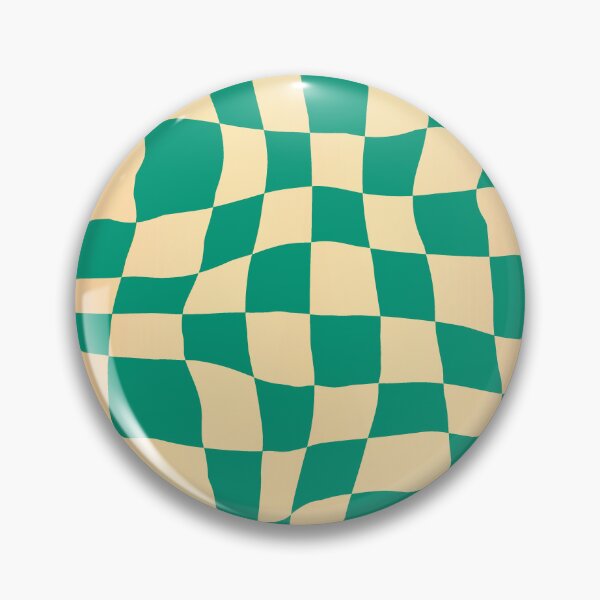 Item preview, Elegant Green and Gold Warped Checker Pattern designed and sold by Julie Erin Designs.