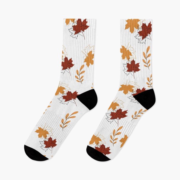 Item preview, Orange Falling Leaves Pattern In White Background designed and sold by SMillustrations.