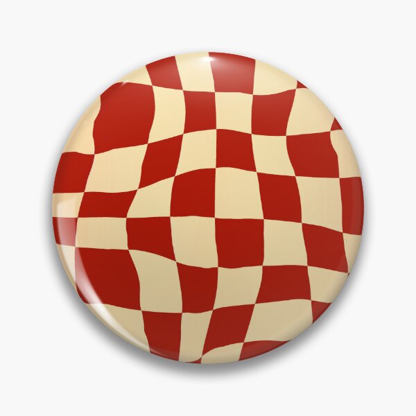 Item preview, Elegant Red and Gold Warped Checker Pattern designed and sold by Julie Erin Designs.