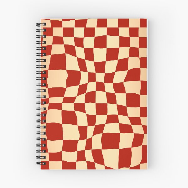 Item preview, Elegant Red and Gold Warped Checker Pattern designed and sold by Julie Erin Designs.