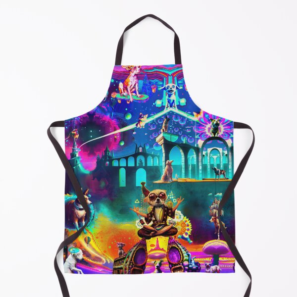 Item preview, Trippy Dogs Collage - Psychedelic Wall Art designed and sold by murkyburkins.
