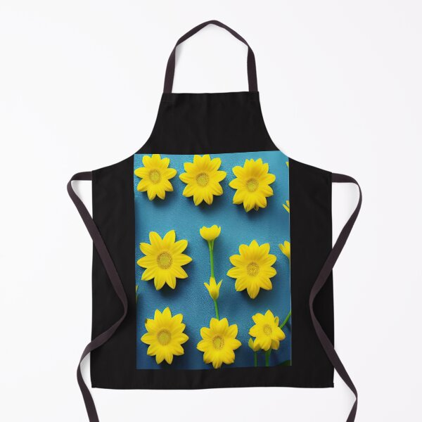 Artikelvorschau, SUNNY LEMON YELLOW FLOWERS TEAL BACKGROUND entworfen und verkauft von sailorsam1805.