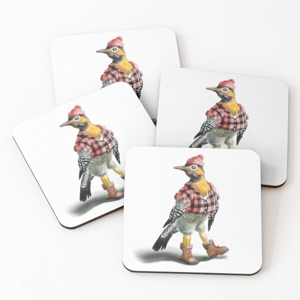 Item preview, Woodpecker Lumberjack (campo flicker) designed and sold by rachelreitanart.