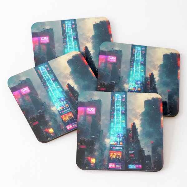 Item preview, "New Dystopia" by VentureArt New York City Cyberpunk Futuristic - Neon Lights designed and sold by VentureArtCo.