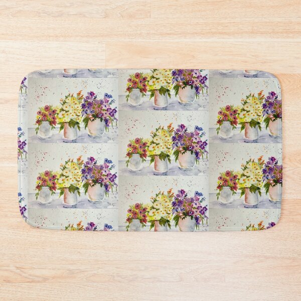 Item preview, Three vases of wildflowers  designed and sold by watercolorsLiz.