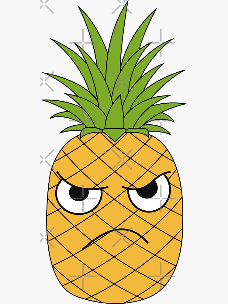 " Angry Pineapple Baby" Sticker for Sale by ahmedfeki Redbubble