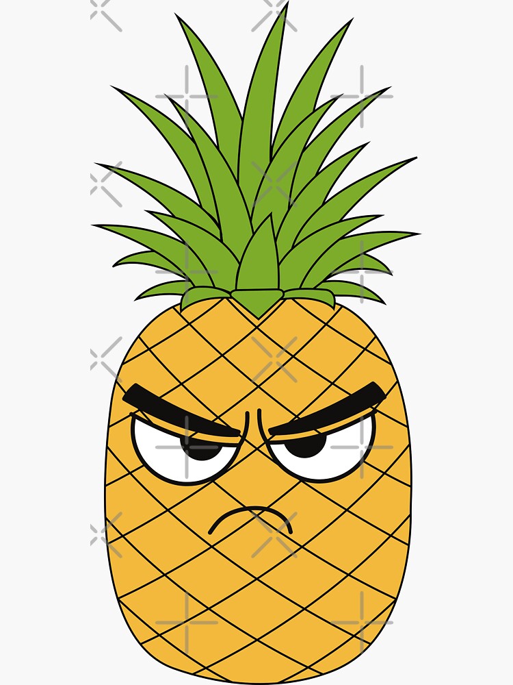 " Angry Pineapple Baby" Sticker for Sale by ahmedfeki Redbubble