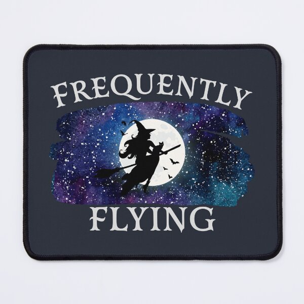 Item preview, Frequently Flying Happy Halloween Trick or Treat Witch with Cat designed and sold by HoneyHue.
