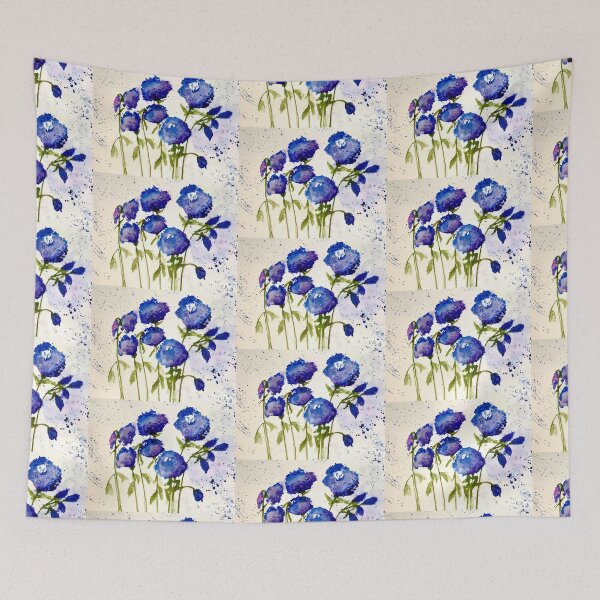 Item preview, Bright purple loose flowers.  designed and sold by watercolorsLiz.