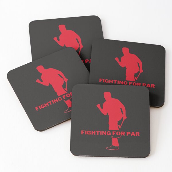 Item preview, Fighting for Par Red Celebrating sinking a Par Putt designed and sold by FuddalanDesigns.